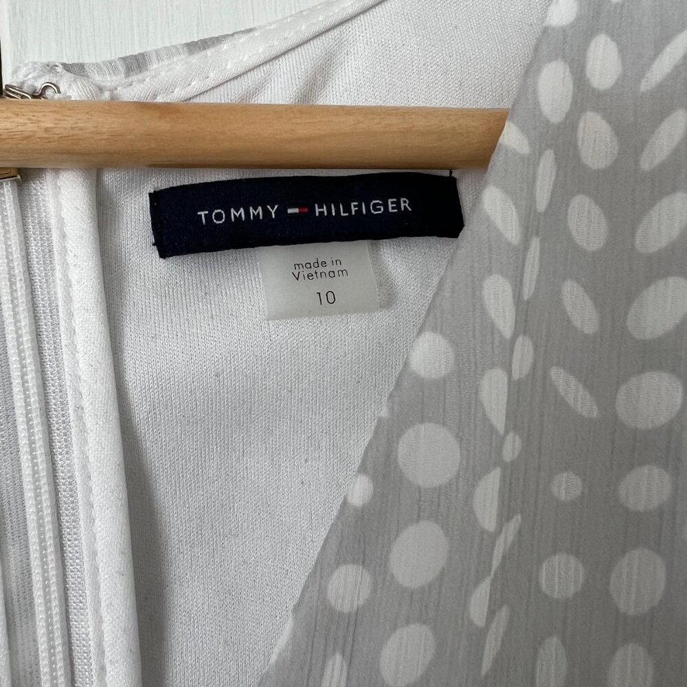 Tommy Hilfiger Gray Polka Dot Maxi Dress - Picture 4 of 6